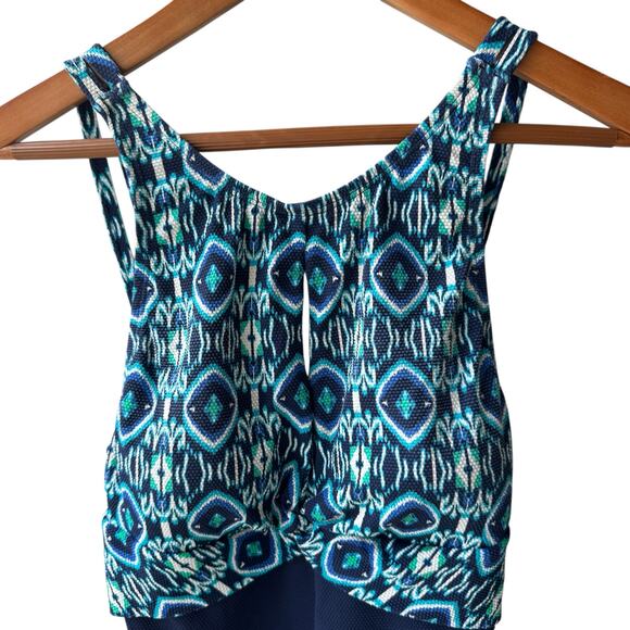 TOMMY BAHAMA One-Piece Swimsuit Size 10 Island Cays Ikat High Neck - Picture 4 of 11